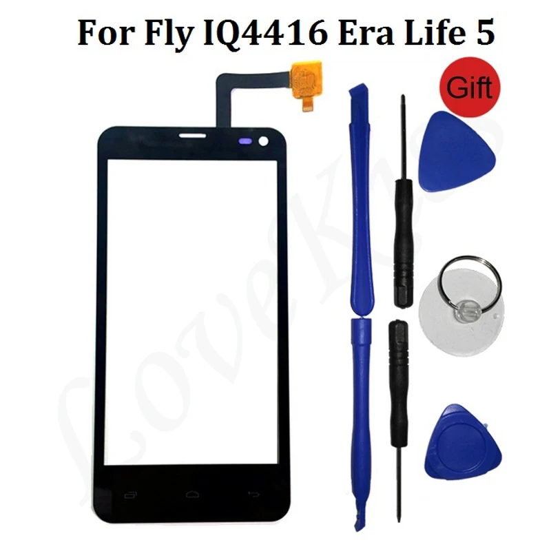 Передняя Сенсорная панель IQ4416 4 5 дюйма для Fly Era Life IQ 4416 сенсорный экран дигитайзер