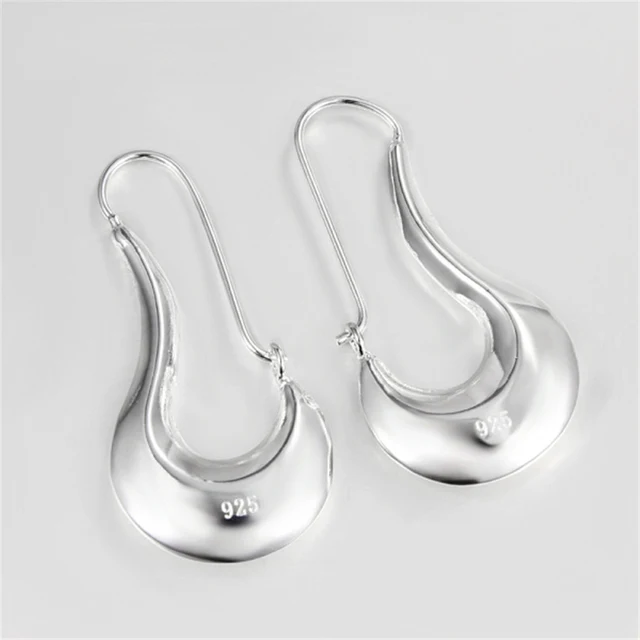 High Quality 925 Sterling Silver Earrings European Style Fish Hooks High Quality 925 Sterling Silver Earrings European Style Fish Hooks Ear Plating Jewelry Whole Hot