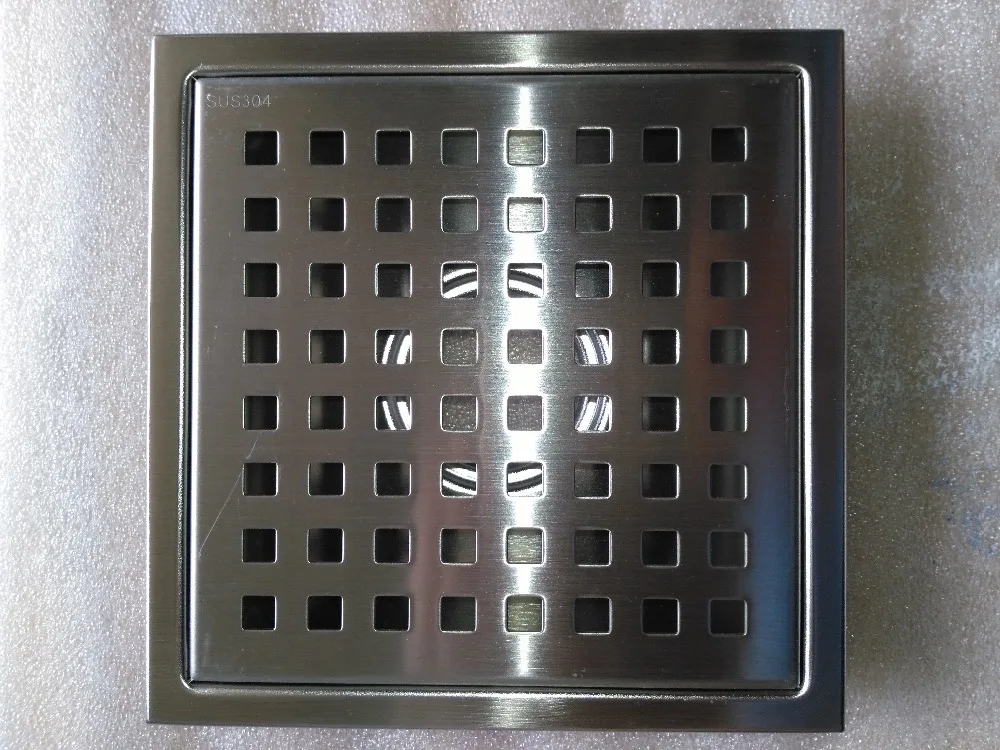New 64 hole Large flow Shower drains 150*150mm 304 Stainless steel floor drain shower room floor