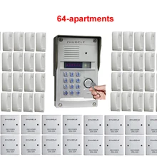 ZHUDELE наивысшего качества переговорные домашней безопасности видео-телефон двери металлический чехол на открытом воздухе passworde& ID-карты для четырёхъядерный 64-разрядный процессор квартиры