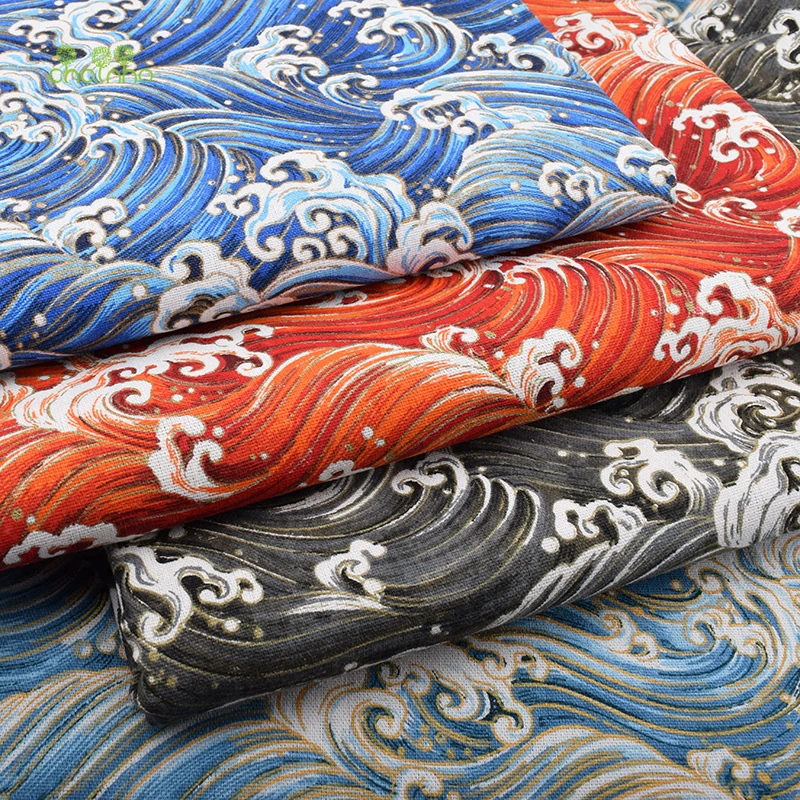 

Printed Cotton Linen Fabric For Patchwork Quilting Sewing DIY Sofa Table Cloth Furniture Cover Tissue Curtain Bag Cushion Fabric