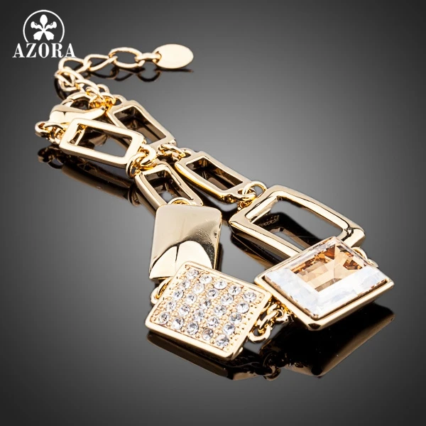 AZORA Gorgeous Gold Color Stellux Austrian Crystal Bracelets TS0040