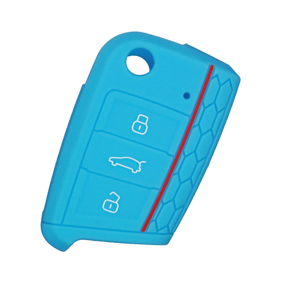 Стиль автомобильный чехол для ключей мужские и женские силиконовые чехлы для ключей для автомобиля модный удобный практичный, высококачественный чехол для ключей - Цвет: luminous blue