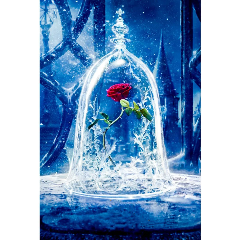 

5D Diy Diamond Painting Cross Stitch full Square Round Diamond Embroidery Beauty beast magic rose picture for room Decor H989