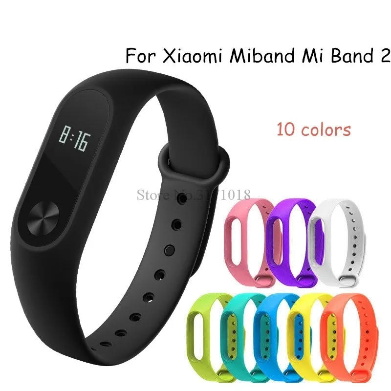 

Colorful Silicone Wrist Strap Bracelet Replacement Watchband for Miband 2 For Xiaomi Mi band 2 band2 Wristbands 10 Colors