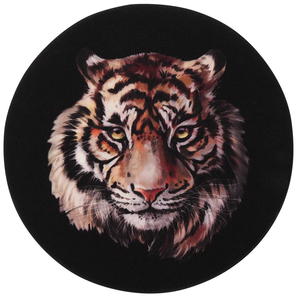 Лес Тигр животный узор квадратный круглый черный ковер для гостиной спальни ковер/Детская комната моющийся нескользящий пол ковер