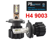 1 Set H4 HB2 9003 100W 13600LM P9 LED Headlight 2 5MM Ultra Thin No Blind