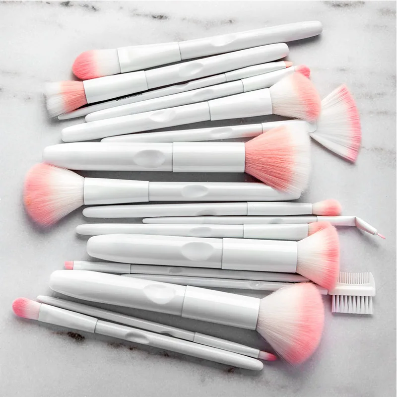 17pcs white makeup brushes  (5)