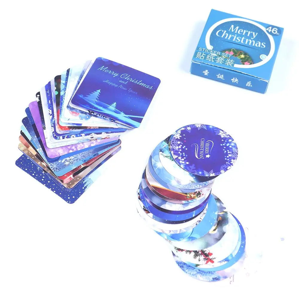 

SEKINEW 46 Pcs Winter Merry Christmas Diary Sticker Scrapbooking Seal Label Decoration Car Interior Stickers