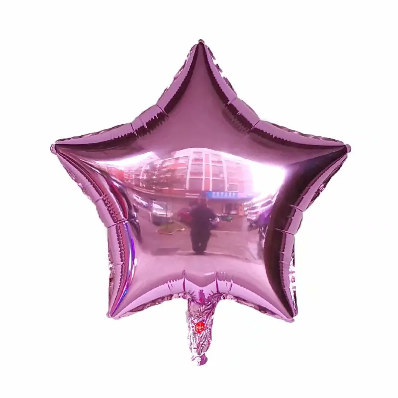 18 дюймов 10 шт Детские вечерние шары из фольги металлик розовый и синий звезда в форме сердца гелиевые шары Свадебные украшения для дня рождения - Цвет: 18inch pcs10