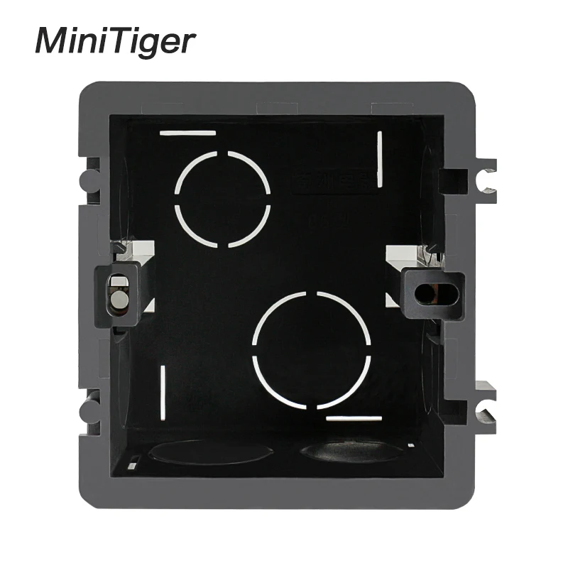 Minitiger High Strength Mounting Box Internal Cassette 82mm * 76mm * 50mm For 86 Type Switch and Socket, Black Wiring Back Box switch box wall socket box electric distribution box