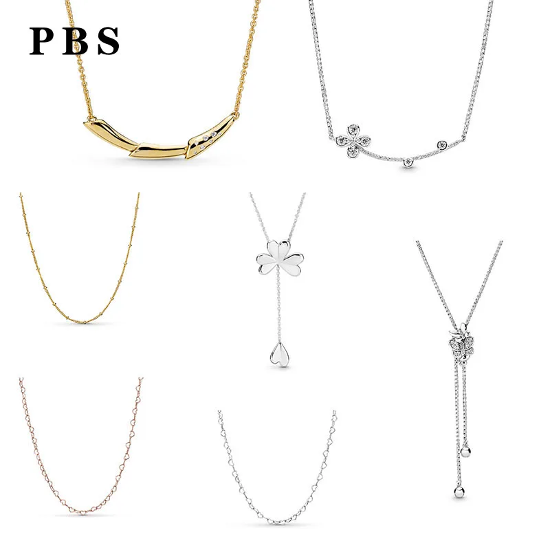 

PBS 100%925 Sterling Silver Original Copy High-quality 1:1 2019 Latest Spring New Butterfly Necklace Logo Free Shipping