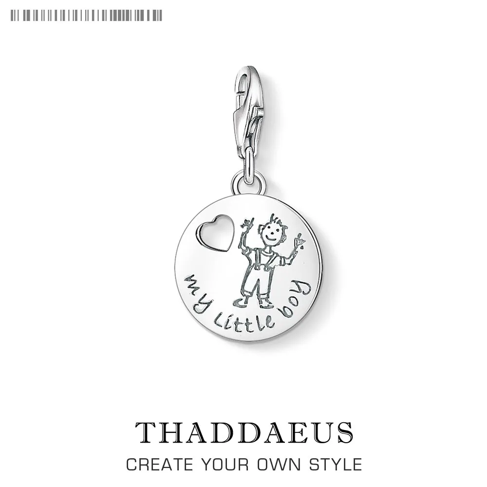 

2019 New 100% 925 Sterling Silver My Little Boy Pendant Charm fit Women Girls Charm Bracelet Necklace DIY Jewelry