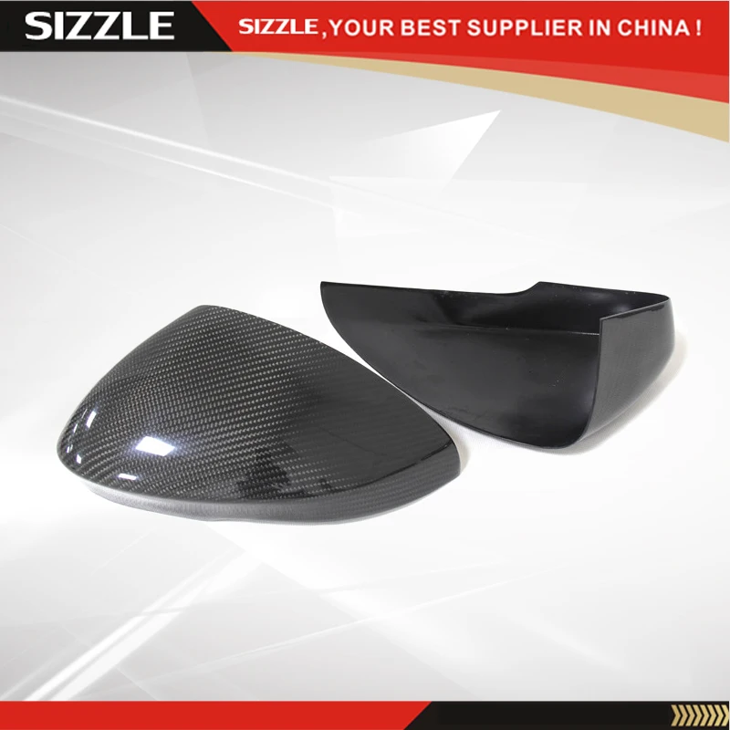 Add On Style Carbon Fiber Rear View Side Mirror Cover Sets For JAGUAR F