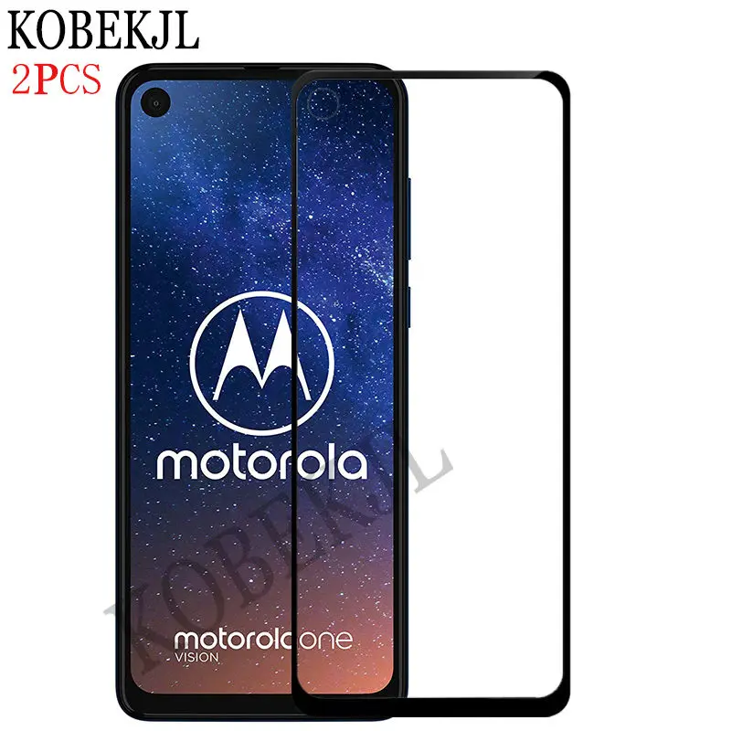 

For Moto One Vision Glass Screen Protector Motorola One Vision OneVision XT1970 Tempered Glass Full Cover Protective Film Glass