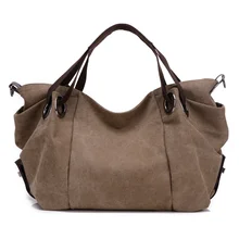 KVKY женская сумка через плечо Большая вместительная мягкая Холщовая Сумка