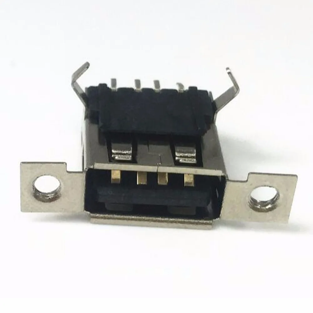 

50pcs USB 2.0 Female Socket 2.0USB AF Connector With Screw Holes