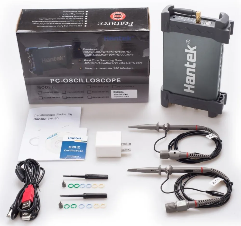 Цифровой осциллограф Hantek iDSO1070A 2 канала 70 МГц для iPhone/iPad/Android/Windows Wi Fi|oscilloscope