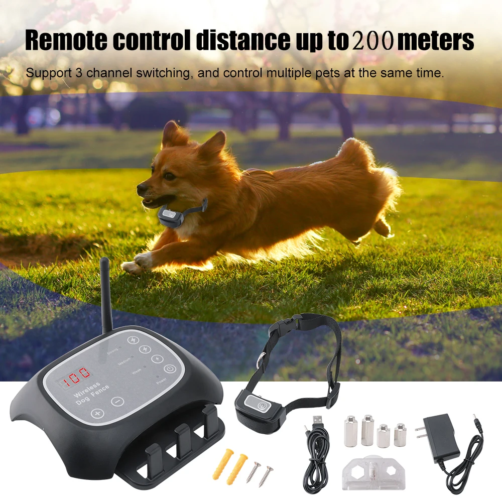 F 700 Wireless Electric Dog Fence Kit Rechargeable ...