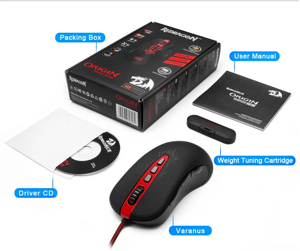 Новое поступление оригинальная программируемая игровая мышь Redragon M903 4000 DPI с 8