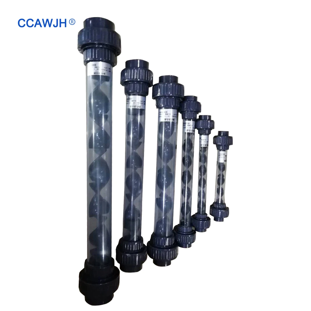

UPVC 1/2 3/4 1“ 1.25 1.5 2“ 3“ 4” High Efficiency Ozone Mixing Equipment Inline Ozone Static Mixer with Optional PVDF Venturi