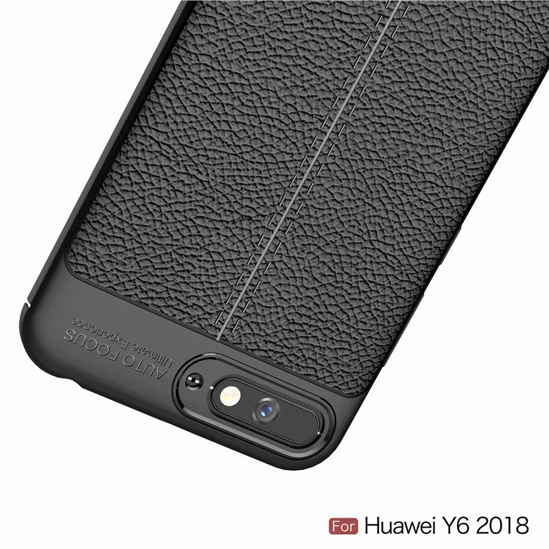 Luxury Shockproof Soft TPU Case For Huawei Y6 2018 Phone Back cover Leather for Huawei Y6 2018 Case Silicone Cover 5 (12)