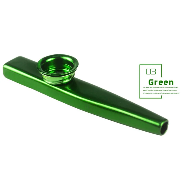 Металлический алюминиевый сплав легкий прочный портативный Гладкий kazoo губная гармоника флейта детский подарок для вечеринки детский музыкальный инструмент - Цвет: Green