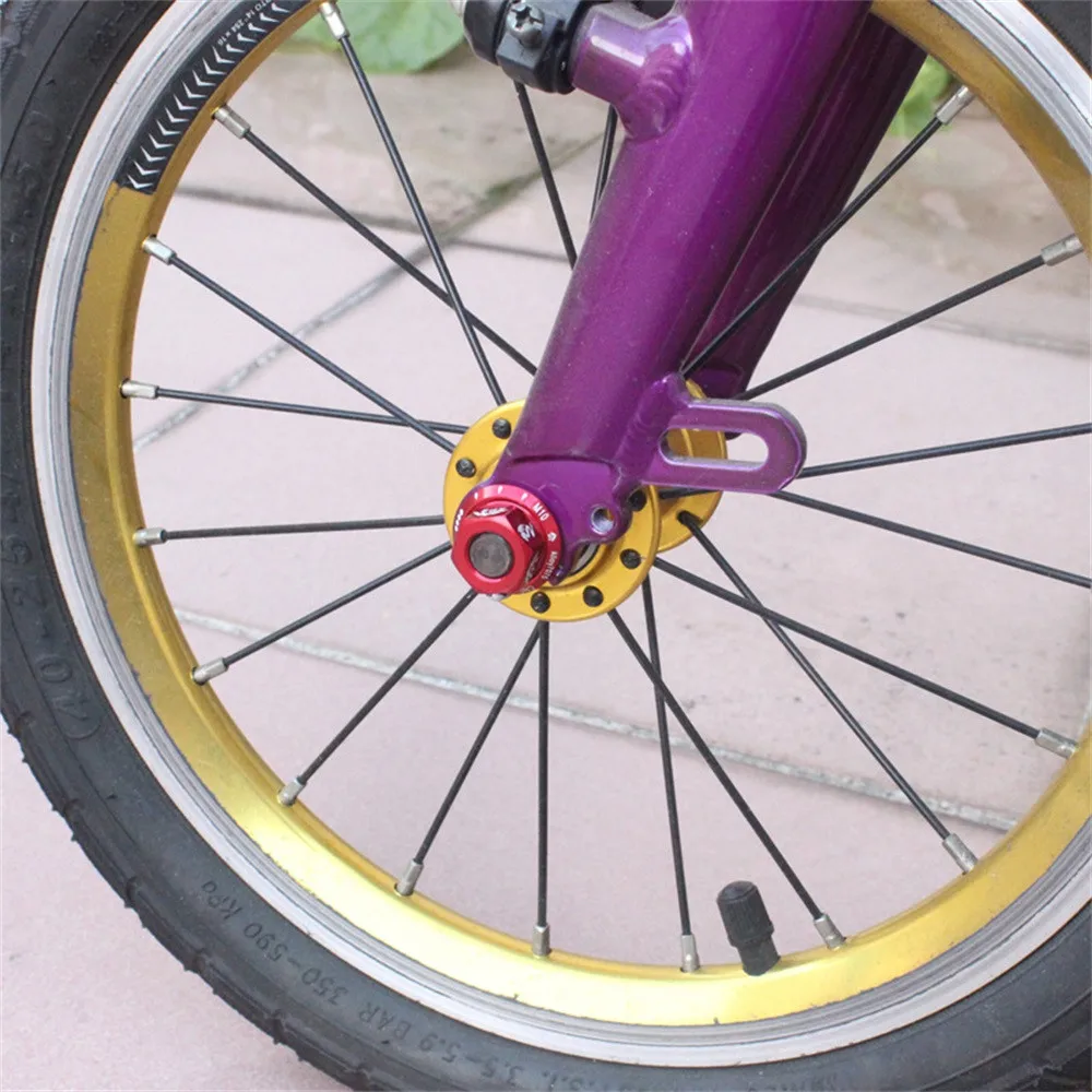 2PC Bicycle Hub Nut M10 Folding Dead Fly Hub Nut 7075 Aluminum Alloy Screw Bicycle Outdoors Sports Led handle #4S04 (8)