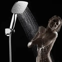 Насадки для душа ручной Дождь Настенные водопад Showerhead со шлангом и держателем