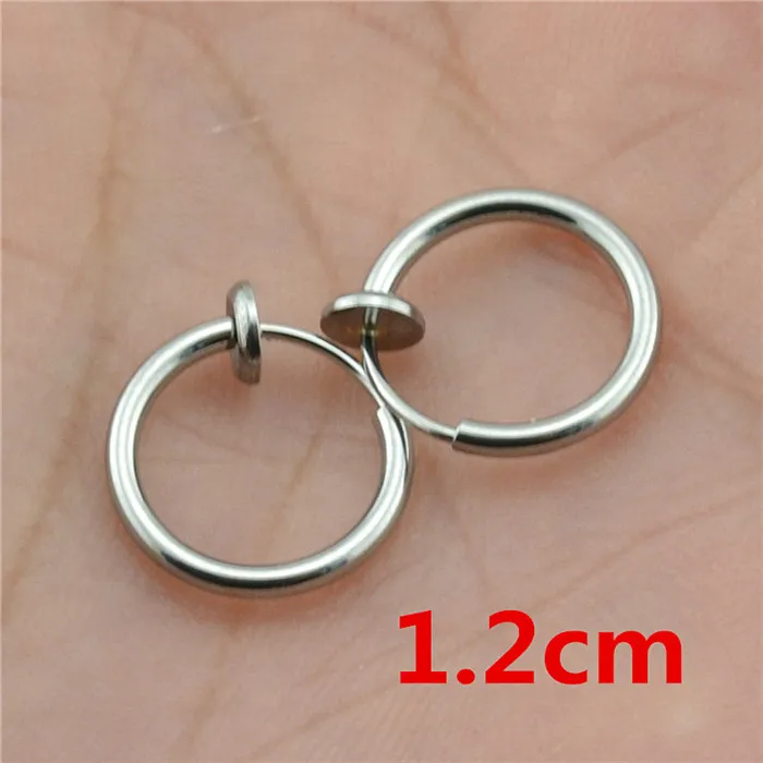 Stainless Steel 1.2 Shineliang стальной скрытый замок Весна клип на ухо без пирсинга ювелирные изделия серьги для женщин мужчин отсутствие аллергии Нос губ - Окраска металла: Stainless Steel 1.2