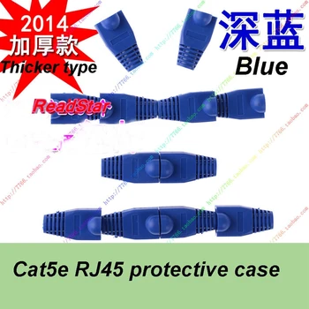 

[ReadStar]10PCS/LOT Blue CAT5e unshielded RJ45 Plug protective case plastic case rubber case match Max. 5.4mm cable
