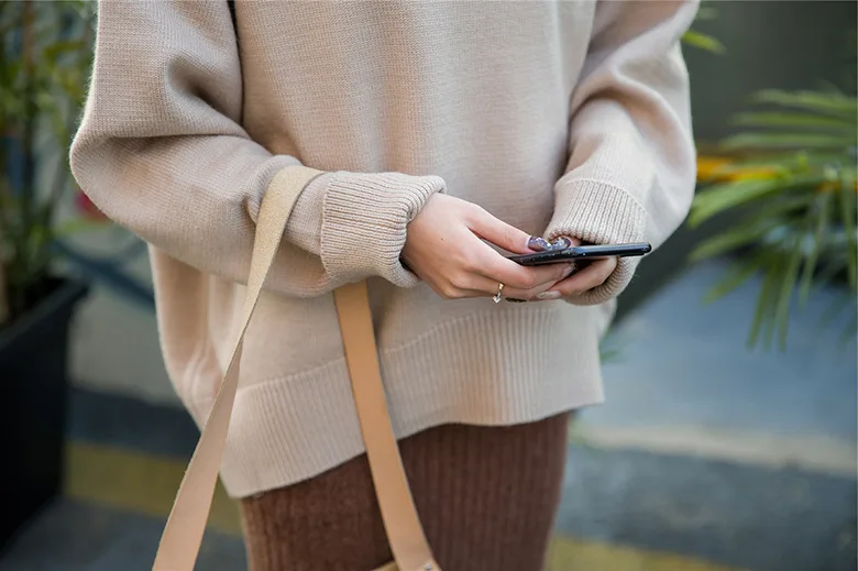 Aurtleneck Sweater Loose Solid Color Ladies Sweater 2019 New Pullover Large Size Thick Sweater Women Sweet Sweater Coat CH842 (23)