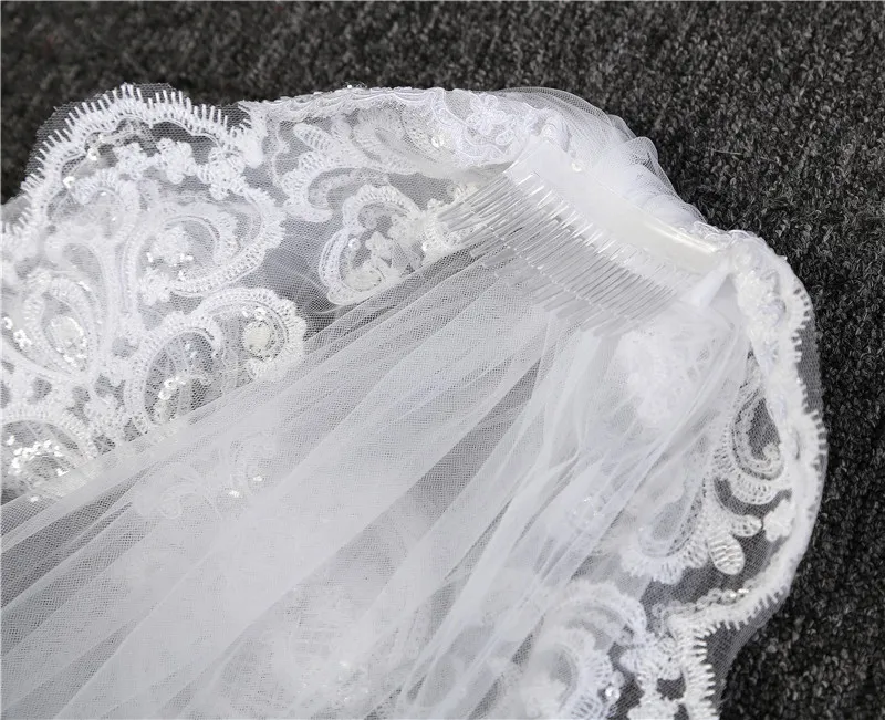 Свадебная вуаль 3,5 м длина 1,8 м ширина реальное изображение Кристаллы Стразы кружево BlingBling Соборная Фата с гребнем