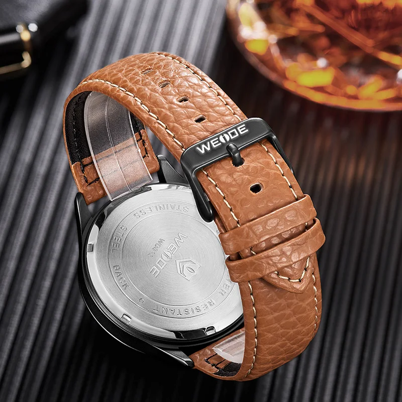 Top Luxury Brand WEIDE Men Army Military Sports Watches Men's Quartz LED Display Clock Full Steel W