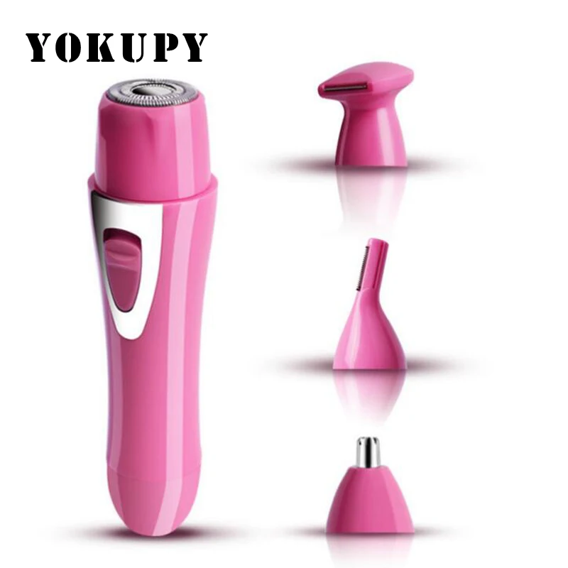 

Mini Electric Eyebrow Trimmer 4 In 1 Hair Removal Tool Epilator Rechargeable Female Shaving Razor Machine Eyebrows Nose Hair