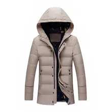 Большой размер Мужская свободная Толстая с капюшоном мужская хлопковая модная одежда длинное пальто