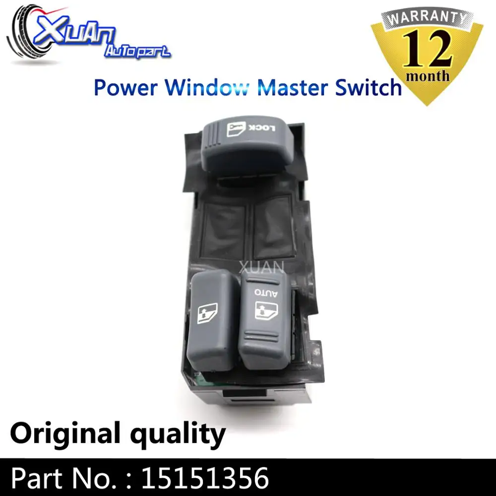

XUAN Electric Power Window Master Control Lifter Switch 15151356 For GMC C2500 Jimmy Chevrolet Blazer C3500 K2500 S10 Tahoe