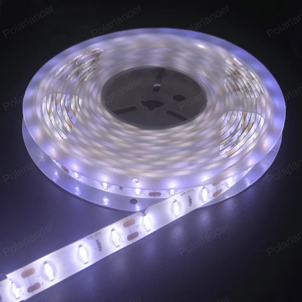 7020 LED strip flexible DC12V safe led tape lighting waterproof 5M/roll 60leds/m 300 leds Warm white/whitedecoration light | Освещение
