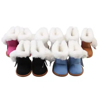 

1 Pair Plush Winter Snow Boots For 43cm Baby Born Dolls As For 18 Inch Girls Dolls Mini Shoes For baby Gift