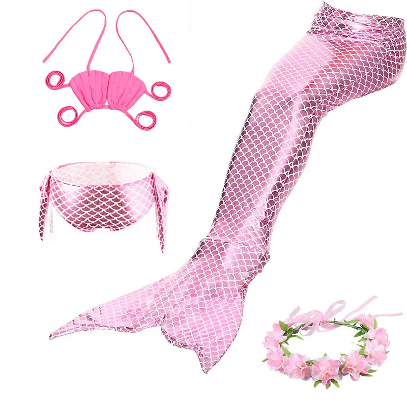 

Little Mermaid Tails for Swimming Costume Mermaid Tail Cosplay Girls Swimsuit Kids Children Swimmable suit Monofin