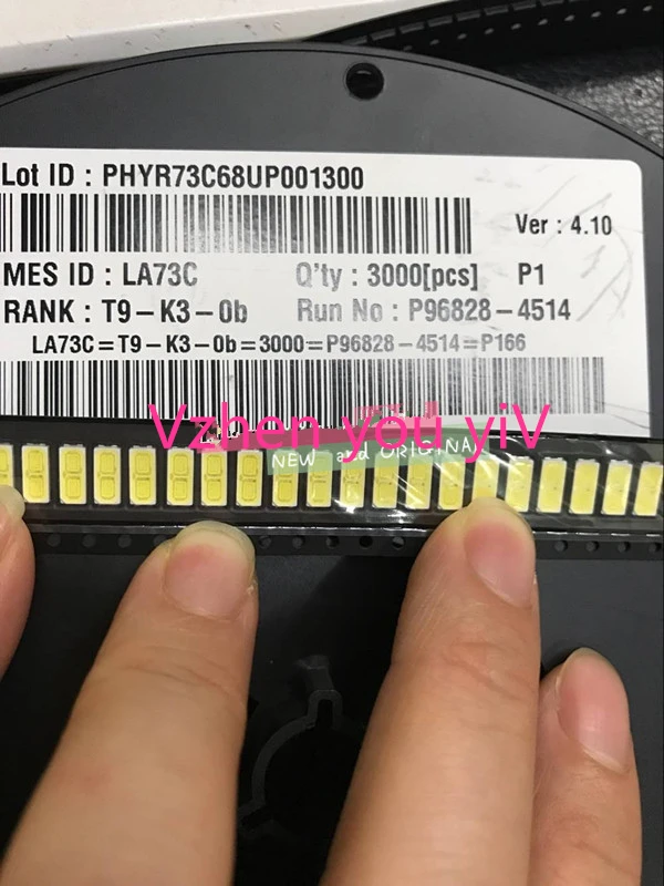 

100PCS/Lot SMD 7030 LED WARM White 1W 6V 100-110LM 240m 3000k-3500K