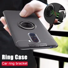 Противоударный чехол для Pocophone F1, чехол с кольцом на палец, магнит, матовый Силиконовый из ТПУ, чехол для Xiaomi PocoPhone F1, чехол Pocophone Poco F1