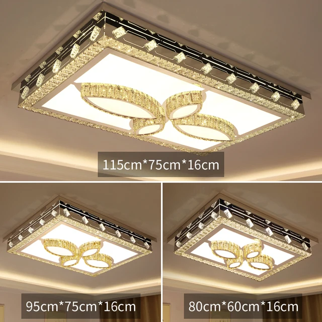 Buy Crystal lamp living room lamp simple modern atmosphere home rectangular luxury restaurant bedroom LED ceiling lamps led lighting Buy Crystal lamp living room lamp simple modern atmosphere home rectangular luxury restaurant bedroom LED ceiling lamps led lighting