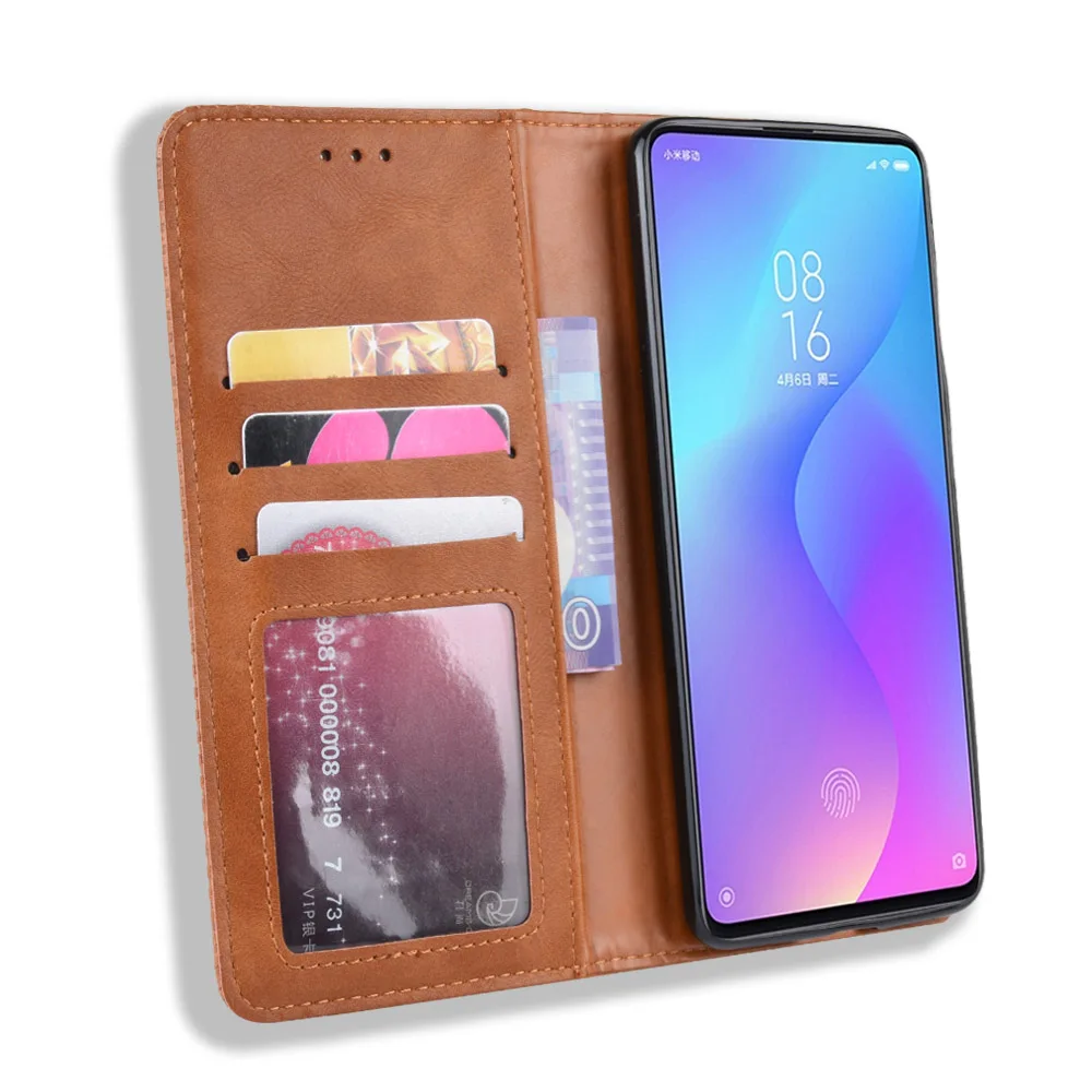 Магнитный винтажный кожаный чехол Премиум Coque для Xiaomi mi 9 T Pro mi 9 T Pro 9 TPro чехол 6,39 дюймов флип фривольный анти-осенний чехол
