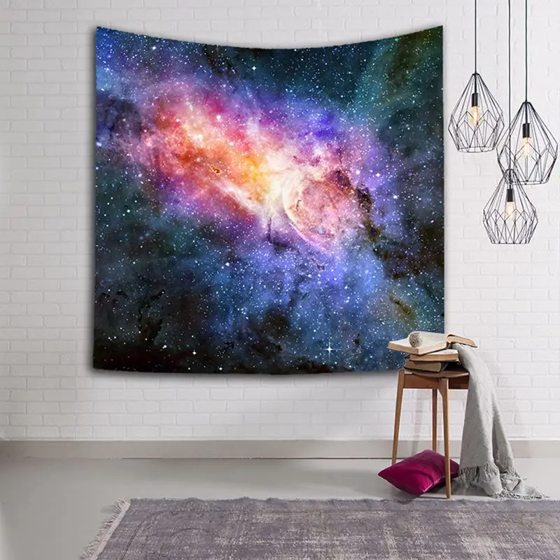 

Colorful Tapestry Psychedelic Celestial Space Star Tapestry Wall Hanging Throw Bohemian Door Curtain Beach Towel