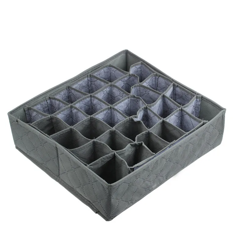 30 Cells Bamboo Charcoal Ties Socks Drawer Closet Organizer Storage Box Nov12 Drop Ship#sw