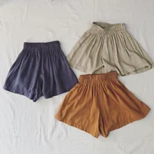 

Summer Girl Wide Leg Pants Kids Trousers Children's Wear Big Child Casual Pants Thin Section Pants Loose Capris wholesale