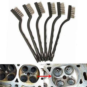 

2pcs 18cm Stainless Steel Wire Brush Tooth Brushes Rust Scrub Remove Cleaning Tools Black Brass Wire