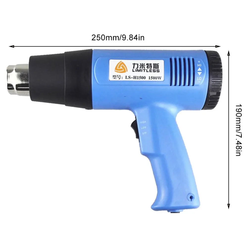 

Hot Air Gun Thermostatic Plastic Welding Torch 110v 1500W US Pp Plastic Electric Heat Gun Durable Speed Control