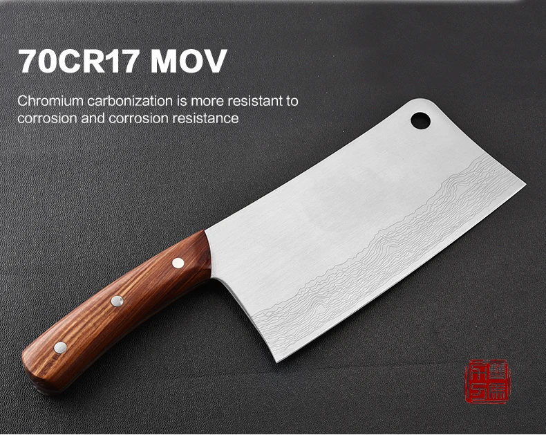 Professional Kitchen Knife Cleaver 7 inch Stainless Steel 7CR17 Meat Knife Vegetable Cutting Slicing Kitchen Accessories Tools